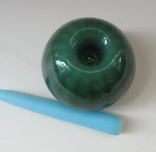 Load image into Gallery viewer, 1950s Glass Ball Candlestick, probably Swedish. Retailed by Wuidart Glass
