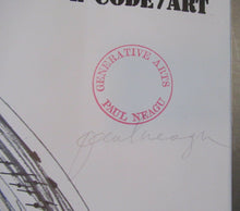 Load image into Gallery viewer, LARGE 1976 Poster for Generative Code Art Exhibition by PAUL NEAGU. Signed in pencil.
