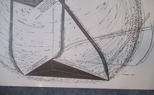 LARGE 1976 Poster for Generative Code Art Exhibition by PAUL NEAGU. Signed in pencil.