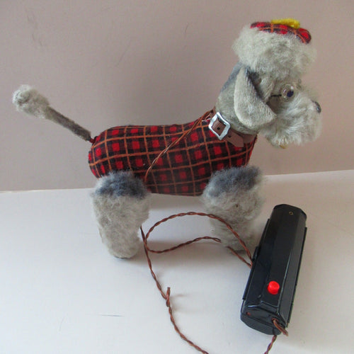 1950s Japanese French Poodle Battery Operated Toy Dog