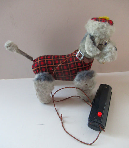 1950s Japanese French Poodle Battery Operated Toy Dog