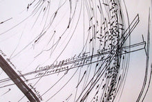 Load image into Gallery viewer, LARGE 1976 Poster for Generative Code Art Exhibition by PAUL NEAGU. Signed in pencil.
