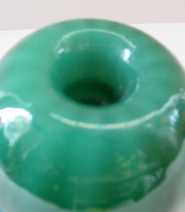 1950s Glass Ball Candlestick, probably Swedish. Retailed by Wuidart Glass
