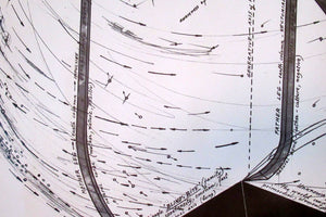 LARGE 1976 Poster for Generative Code Art Exhibition by PAUL NEAGU. Signed in pencil.