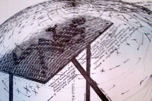 LARGE 1976 Poster for Generative Code Art Exhibition by PAUL NEAGU. Signed in pencil.