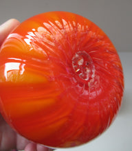 Load image into Gallery viewer, 1950s Glass Ball Candlestick, probably Swedish. Retailed by Wuidart Glass
