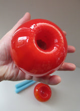 Load image into Gallery viewer, 1950s Glass Ball Candlestick, probably Swedish. Retailed by Wuidart Glass
