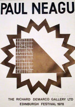 Load image into Gallery viewer, 1978 Exhibition Poster for the Edinburgh International Festival. Paul Neagu at Richard Demarco Gallery
