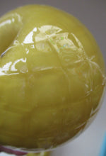 Load image into Gallery viewer, 1950s Glass Ball Candlestick, probably Swedish. Retailed by Wuidart Glass
