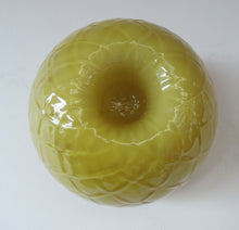 Load image into Gallery viewer, 1950s Glass Ball Candlestick, probably Swedish. Retailed by Wuidart Glass
