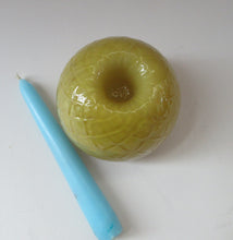 Load image into Gallery viewer, 1950s Glass Ball Candlestick, probably Swedish. Retailed by Wuidart Glass
