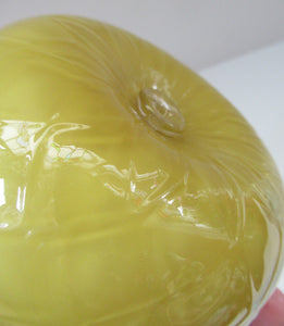 1950s Glass Ball Candlestick, probably Swedish. Retailed by Wuidart Glass