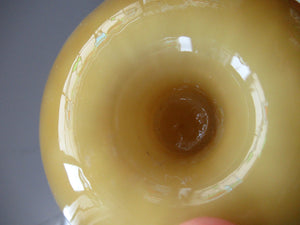 1950s Glass Ball Candlestick, probably Swedish. Retailed by Wuidart Glass