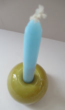 Load image into Gallery viewer, 1950s Glass Ball Candlestick, probably Swedish. Retailed by Wuidart Glass
