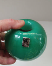 Load image into Gallery viewer, 1950s Glass Ball Candlestick, probably Swedish. Retailed by Wuidart Glass
