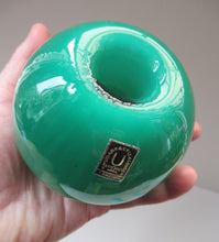 Load image into Gallery viewer, 1950s Glass Ball Candlestick, probably Swedish. Retailed by Wuidart Glass
