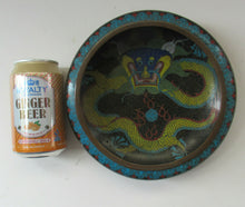 Load image into Gallery viewer, Antique Chinese  Cloisonne Bowl Five-toed Dragon Flaming Pearl  Tonghze Mark
