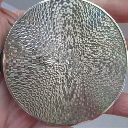 Vintage 1940s Hallmarked 1946 Solid Silver Powder Compact