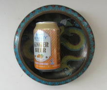 Load image into Gallery viewer, Antique Chinese  Cloisonne Bowl Five-toed Dragon Flaming Pearl  Tonghze Mark
