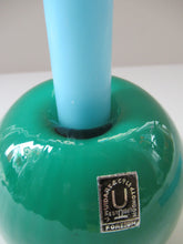 Load image into Gallery viewer, 1950s Glass Ball Candlestick, probably Swedish. Retailed by Wuidart Glass
