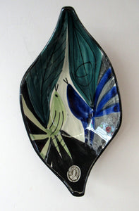 Highly Collectable Vintage Swedish STAVANGERFLINT Abstract Bird Design Dish. Designed by Inger Waage