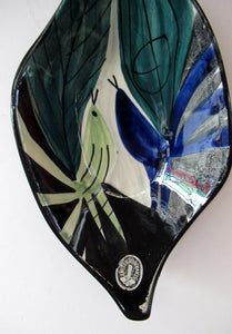 Highly Collectable Vintage Swedish STAVANGERFLINT Abstract Bird Design Dish. Designed by Inger Waage