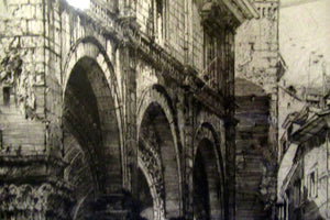 Original 1912 Etching by Hedley Fitton. Casino di Nobile, Siena