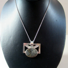 Load image into Gallery viewer, Vintage SCOTTISH SILVER Designer Necklace  by William Hardwick Hall. 1970s Edinburgh Hallmark
