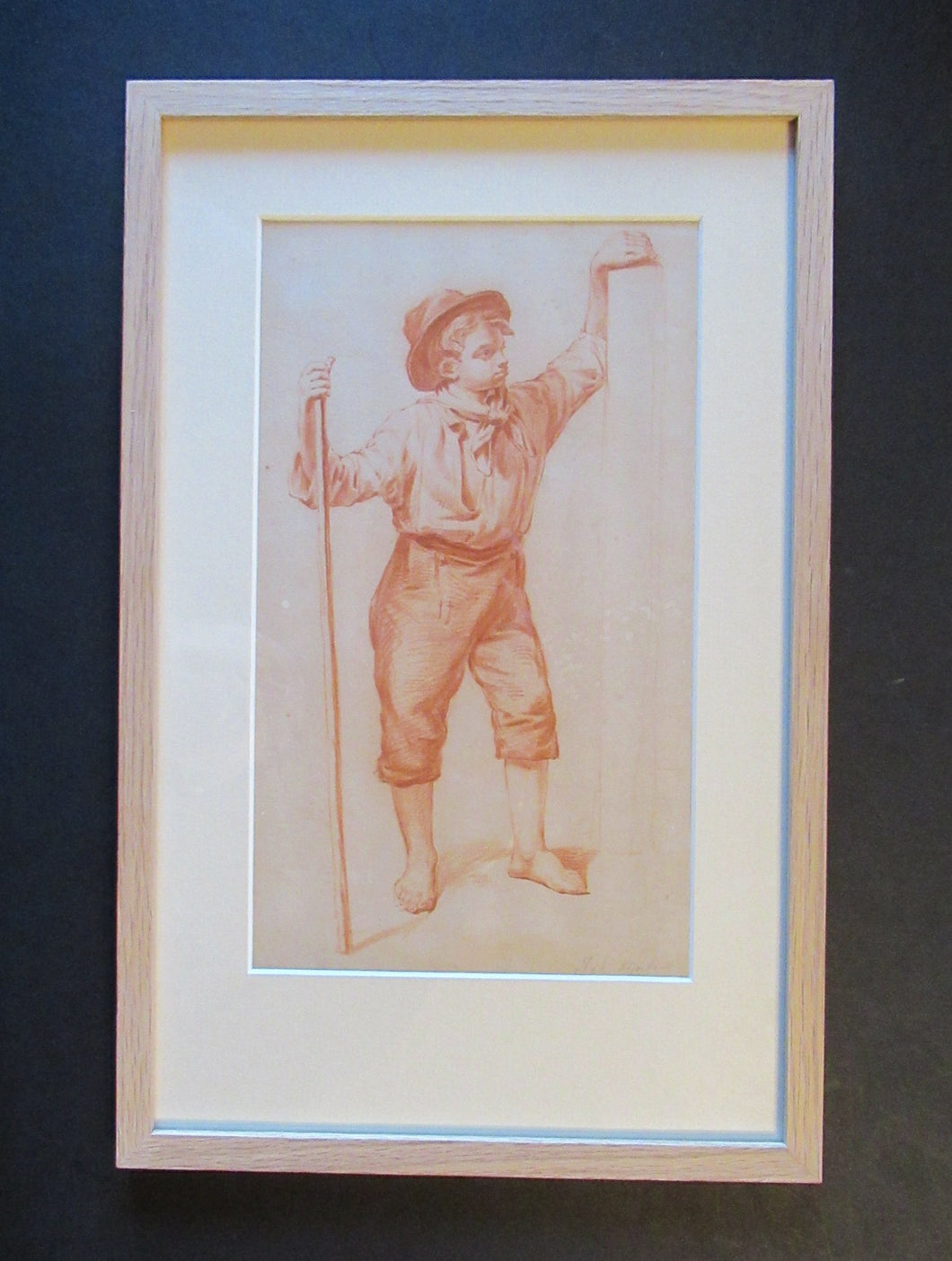 19th Century Dutch Red Chalk Drawing by Johannes Rijnbout