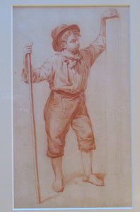 19th Century Dutch Red Chalk Drawing by Johannes Rijnbout