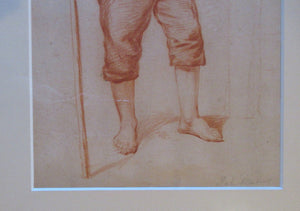 19th Century Dutch Red Chalk Drawing by Johannes Rijnbout