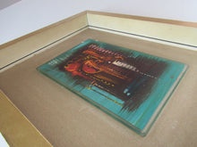 Load image into Gallery viewer, Vintage 1960s Miniature Oil Painting on Glass with Original Wooden Frame
