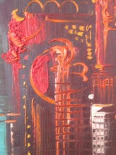 Load image into Gallery viewer, Vintage 1960s Miniature Oil Painting on Glass with Original Wooden Frame
