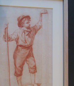 19th Century Dutch Red Chalk Drawing by Johannes Rijnbout