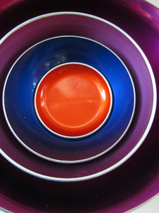 1950s Four Emalox Norwegian Enamel Bowls