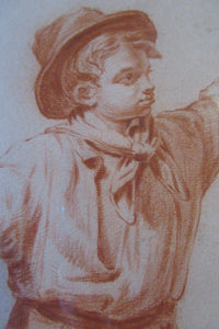 19th Century Dutch Red Chalk Drawing by Johannes Rijnbout