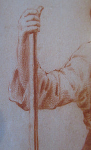 19th Century Dutch Red Chalk Drawing by Johannes Rijnbout