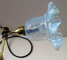 Load image into Gallery viewer, Antique Dugdills Art Nouveau Flower Desk Lamp with Antique Vaseline Shade
