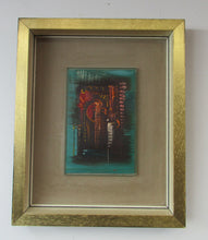 Load image into Gallery viewer, Vintage 1960s Miniature Oil Painting on Glass with Original Wooden Frame
