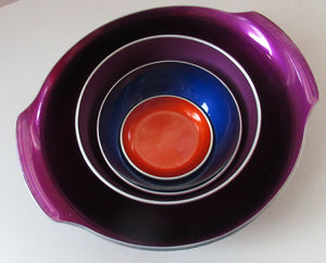 1950s Four Emalox Norwegian Enamel Bowls