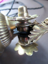 Load image into Gallery viewer, Antique Dugdills Art Nouveau Flower Desk Lamp with Antique Vaseline Shade
