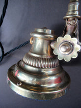 Load image into Gallery viewer, Antique Dugdills Art Nouveau Flower Desk Lamp with Antique Vaseline Shade
