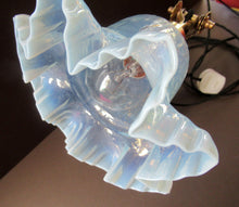 Load image into Gallery viewer, Antique Dugdills Art Nouveau Flower Desk Lamp with Antique Vaseline Shade
