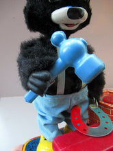 Load image into Gallery viewer, 1950s Blacksmith Bear Battery Tinplate Toy A1 Japanese
