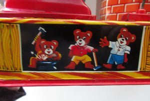1950s Blacksmith Bear Battery Tinplate Toy A1 Japanese