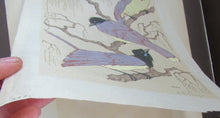 Load image into Gallery viewer, 1920s Art Deco Colour Woodcut by Martin Erich Philipp. Crows Ravens
