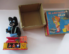 Load image into Gallery viewer, 1950s Blacksmith Bear Battery Tinplate Toy A1 Japanese

