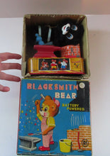 Load image into Gallery viewer, 1950s Blacksmith Bear Battery Tinplate Toy A1 Japanese
