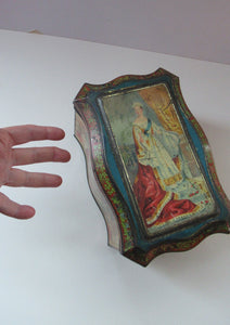 Antique Colman's Mustard Tin. Images of Queen Victoria, Transportation etc. c 1898