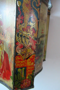 Antique Colman's Mustard Tin. Images of Queen Victoria, Transportation etc. c 1898